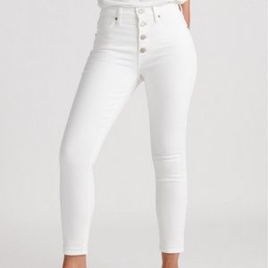 Lucky Brand High Rise Bridgette Skinny Jean white